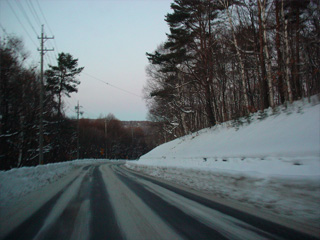 雪道ドライブ